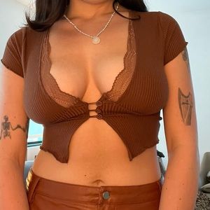 Brown Buttoned Shirt